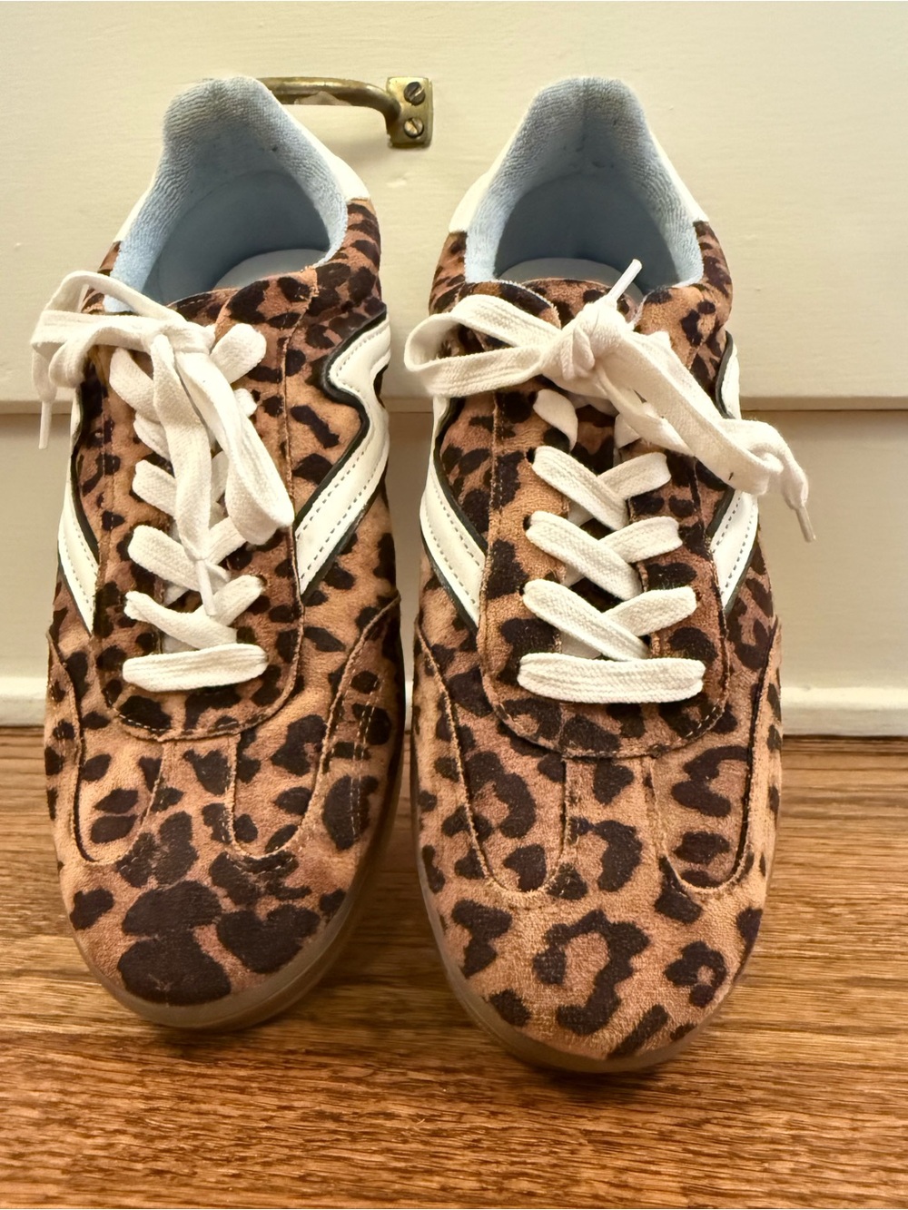 Madden Girl Leopard Print Lace-Up Sneakers with White Accents